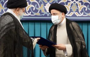 مراسم تنفیذ ریاستجمهوری رئیسی/ رهبر معظم انقلاب در حکم تنفیذ: ملّت در شرایطی پیچیده و دشوار، با حضور پُرمعنا و عزّتآفرین و انتخاب شخصیّتی مردمی و عالیقدر، عزم راسخ خود را بر پیمودن مسیر نورانی انقلاب نشان داد مراسم تنفیذ ریاستجمهوری رئیسی/ رهبر معظم انقلاب در حکم تنفیذ: ملّت در شرایطی پیچیده و دشوار، با حضور پُرمعنا و عزّتآفرین و انتخاب شخصیّتی مردمی و عالیقدر، عزم راسخ خود را بر پیمودن مسیر نورانی انقلاب نشان داد